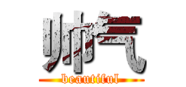 帅气 (beautiful)