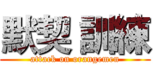 默契 訓練 (attack on orangemen)