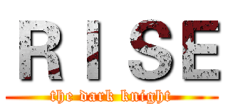 ＲＩ ＳＥ (the dark knight)