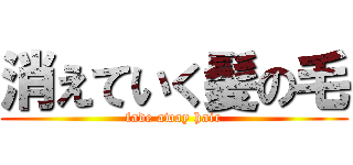 消えていく髪の毛 (fade away hair)