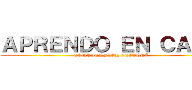 ＡＰＲＥＮＤＯ ＥＮ ＣＡＳＡ (COMPRENSION LECTORA)