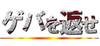 ゲバを返せ ()