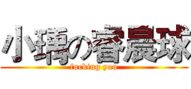小瑀の睿晨球 (fucking you)