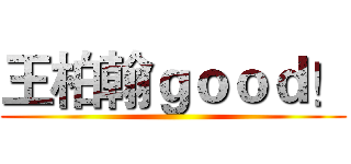 王柏翰ｇｏｏｄ！ ()
