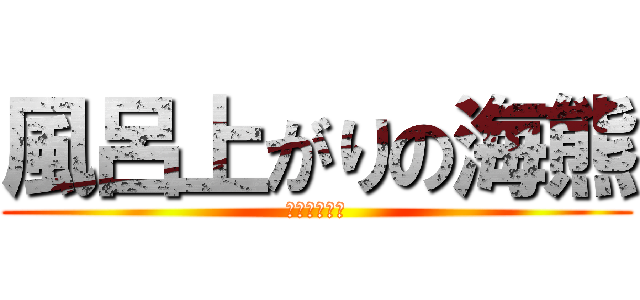 風呂上がりの海熊 (おなかいたい)