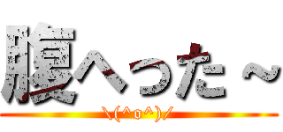 腹へった～ (\(^o^)/)