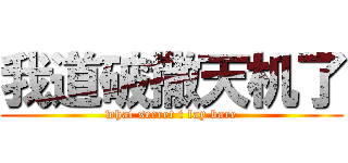 我道破撒天机了 (what secret i lay bare)