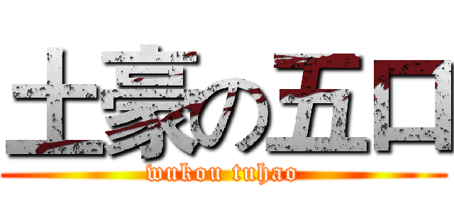 土豪の五口 (wukou tuhao)