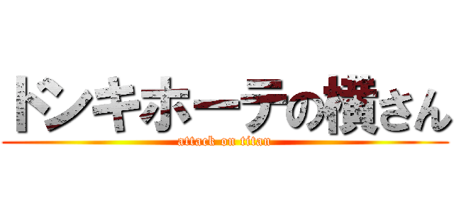 ドンキホーテの横さん (attack on titan)