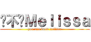 你不懂Ｍｅｌｉｓｓａ (you dun know melissa)