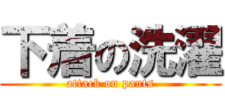 下着の洗濯 (attack on pants)