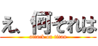 え、何それは (attack on titan)