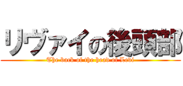 リヴァイの後頭部 (The back of the head of Levi)