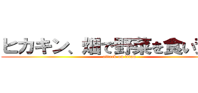 ヒカキン、畑で野菜を食い荒らす (attack on titan)