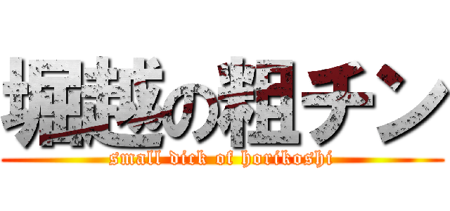 堀越の粗チン (small dick of horikoshi)