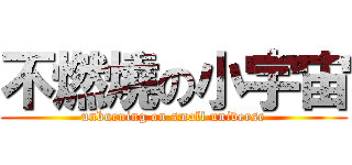 不燃燒の小宇宙 (unburning on small universe)