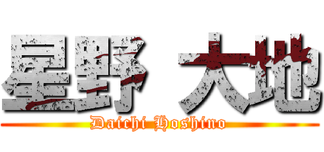 星野 大地 (Daichi Hoshino)