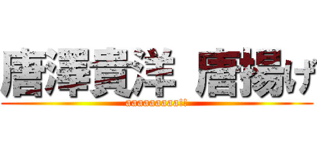 唐澤貴洋 唐揚げ (aaaaaaaaa!!)