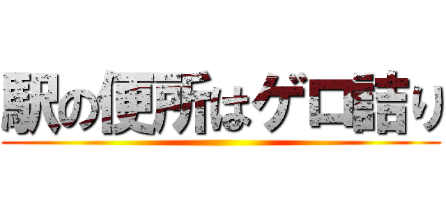 駅の便所はゲロ詰り ()