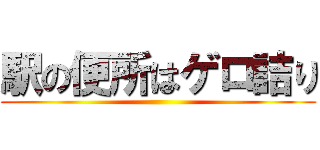 駅の便所はゲロ詰り ()