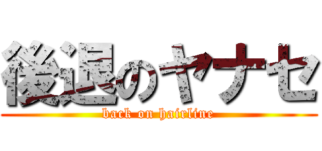 後退のヤナセ (back on hairline)