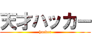 天才ハッカー (hacker)