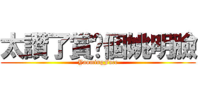 太讚了賞妳個姚明臉 (YaomingFace)