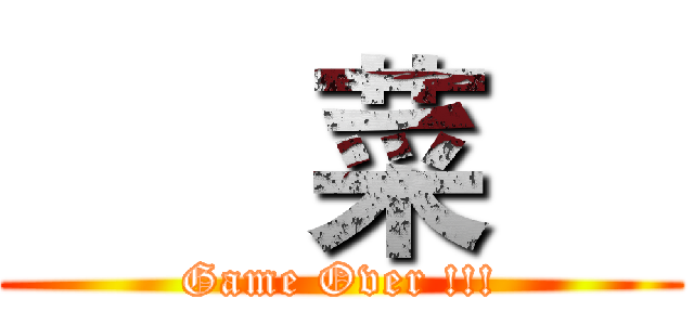       菜     (Game Over !!!)