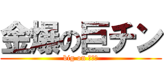金爆の巨チン (big on 〇〇〇)