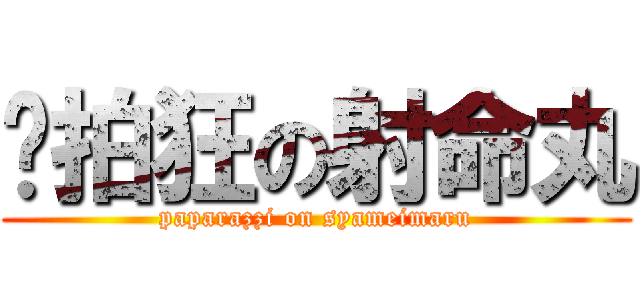 偷拍狂の射命丸 (paparazzi on syameimaru)