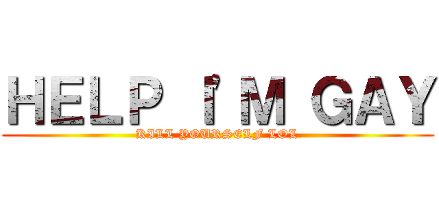 ＨＥＬＰ Ｉ'Ｍ ＧＡＹ (KILL YOURSELF LOL)