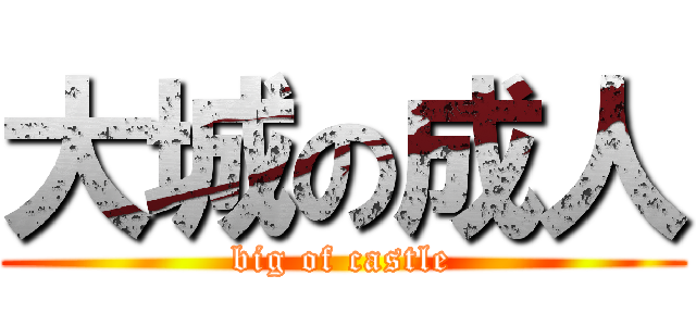 大城の成人 (big of castle)