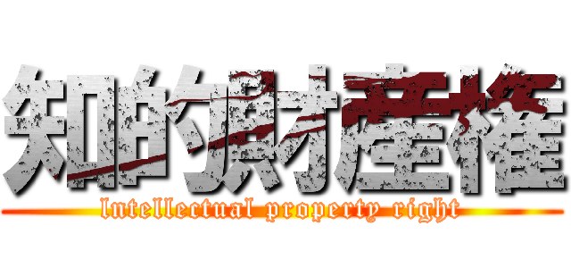 知的財産権 (lntellectual property right)