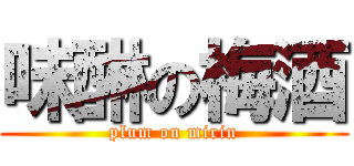 味醂の梅酒 (plum on mirin)