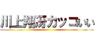 川上翔冴カッコいい ()