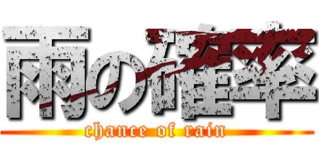 雨の確率 (chance of rain)