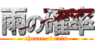雨の確率 (chance of rain)