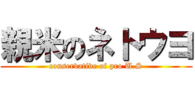 親米のネトウヨ (conservative of pro U.S)