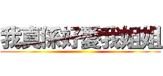 我真係好愛我姐姐 ()