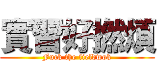 實習好撚煩 (Fuck the fieldwok)