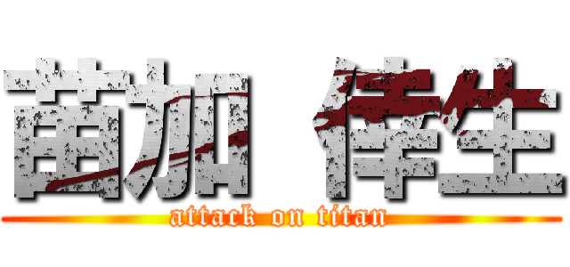 苗加 倖生 (attack on titan)