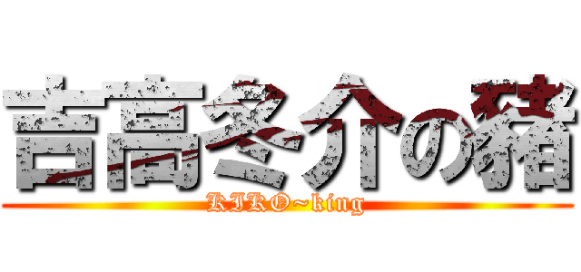吉高冬介の豬 (KIKO~king)