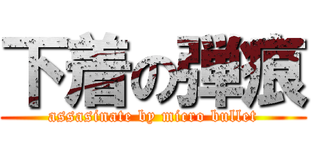 下着の弾痕 (assasinate by micro bullet)