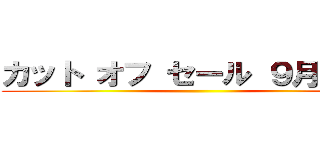 カット オフ セール ９月 末迄 ()