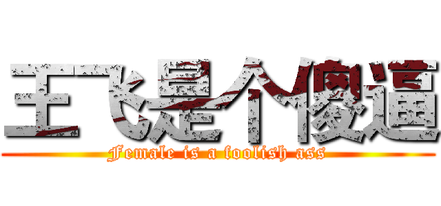 王飞是个傻逼 (Female is a foolish ass)