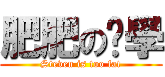 肥肥のㄚ學 (Steven is too fat)
