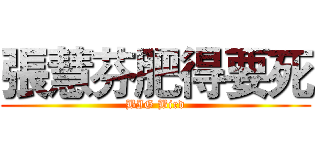 張慧芬肥得要死 (BIG Bird)