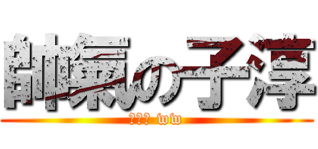 帥氣の子淳 (已帥氣 ww)