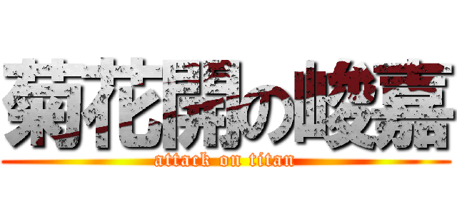 菊花開の峻嘉 (attack on titan)