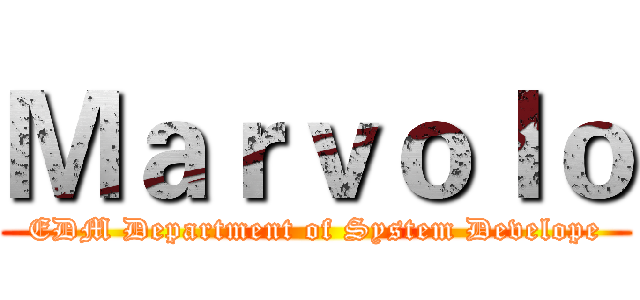 Ｍａｒｖｏｌｏ (EDM Department of System Develope)